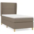 cadre de lit avec matelas Taupe 90x200 cm Tissu