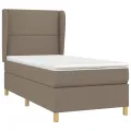 cadre de lit avec matelas Taupe 90x200 cm Tissu