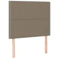 cadre de lit avec matelas Taupe 90x200 cm Tissu