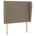 Tête de lit avec oreilles Taupe 93x23x118/128 cm Tissu