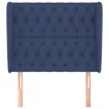 Tête de lit avec oreilles Bleu 93x23x118/128 cm Tissu