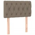 cadre de lit avec matelas Taupe 80x200 cm Tissu