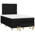 cadre de lit avec matelas Noir 120x200 cm Tissu
