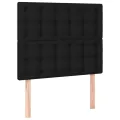 cadre de lit avec matelas Noir 120x200 cm Tissu