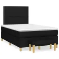 cadre de lit avec matelas Noir 120x200 cm Tissu