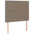 cadre de lit avec matelas Taupe 90x190 cm Tissu