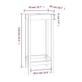 Table de bar blanc 50x50x110 cm bois massif de pin