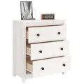 Buffet Blanc 70x35x80 cm Bois massif de pin