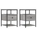 Tables de chevet 2 pcs sonoma gris 40x42x56cm bois d'ingénierie