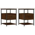 Tables de chevet 2pcs chêne marron 40x42x56cm bois d'ingénierie