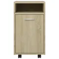 Armoire latérale avec roues Chêne Sonoma 33x38x60 cm Aggloméré