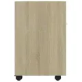 Armoire latérale avec roues Chêne Sonoma 33x38x60 cm Aggloméré