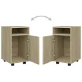 Armoire latérale avec roues Chêne Sonoma 33x38x60 cm Aggloméré
