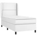 cadre de lit avec matelas Blanc 90x200 cm Similicuir