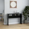 Table console Noir 105x30x80 cm Aggloméré
