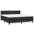 cadre de lit avec matelas Noir 180x200 cm Similicuir