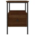 Table de chevet chêne marron 34x36x50 cm bois d'ingénierie