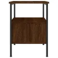 Table de chevet chêne marron 34x36x50 cm bois d'ingénierie