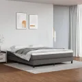 cadre de lit Gris 180x200 cm Similicuir