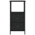 Table de chevet noir 34x35,5x70 cm bois d’ingénierie