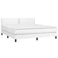 cadre de lit avec matelas et LED Blanc 180x200 cm