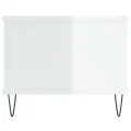Table basse Blanc brillant 90x50x40 cm Bois d'ingénierie