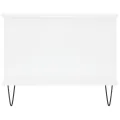 Table basse blanc 90x50x40 cm bois d'ingénierie