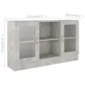Armoire à vitrine Gris béton 120x30,5x70 cm Aggloméré