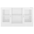 Armoire à vitrine Blanc brillant 120x30,5x70 cm Aggloméré