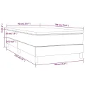 cadre de lit avec matelas Taupe 90x190 cm Tissu