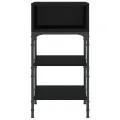 Tables de chevet 2 pcs noir 35x34,5x70 cm bois d'ingénierie