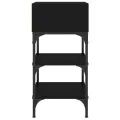 Tables de chevet 2 pcs noir 35x34,5x70 cm bois d'ingénierie