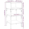 Tables de chevet 2 pcs noir 35x34,5x70 cm bois d'ingénierie