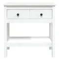 Table console Blanc 75x35x75 cm Bois massif de pin