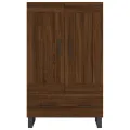 Buffet haut chêne marron 69,5x31x115 cm bois d'ingénierie