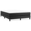 cadre de lit avec matelas Noir 140x200 cm Similicuir