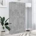Bibliothèque Gris béton 82,5x30,5x150 cm Aggloméré