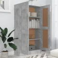 Bibliothèque Gris béton 82,5x30,5x150 cm Aggloméré
