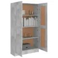 Bibliothèque Gris béton 82,5x30,5x150 cm Aggloméré