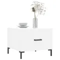 Table basse blanc 50x50x40 cm bois d'ingénierie