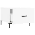 Table basse blanc 50x50x40 cm bois d'ingénierie