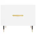 Tables basses 2 pcs blanc 50x50x40 cm bois d'ingénierie