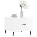 Tables basses 2 pcs blanc brillant 50x50x40cm bois d'ingénierie