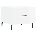 Tables basses 2 pcs blanc brillant 50x50x40cm bois d'ingénierie