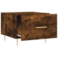 Tables basses 2 pcs chêne fumé 50x50x40 cm bois d'ingénierie