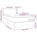 cadre de lit avec matelas Noir 90x190 cm Similicuir