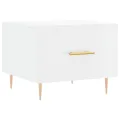 Table basse blanc brillant 50x50x40 cm bois d'ingénierie
