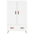 Buffet haut blanc 69,5x31x115 cm bois d'ingénierie