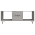 Table basse sonoma gris 102x50x40 cm bois d'ingénierie