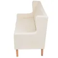 Ensemble de canapés 3 pcs tissu blanc crème